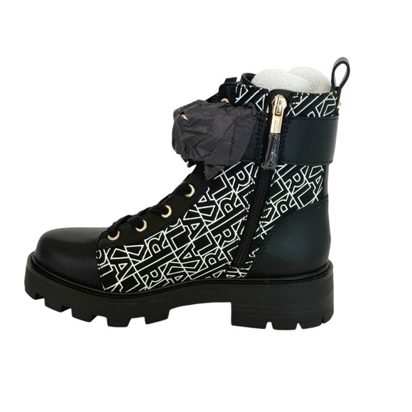 Karl Lagerfeld Women's Black Maxi Chain Lug Sole Combat Boots Size 5M - Picture 9 of 12